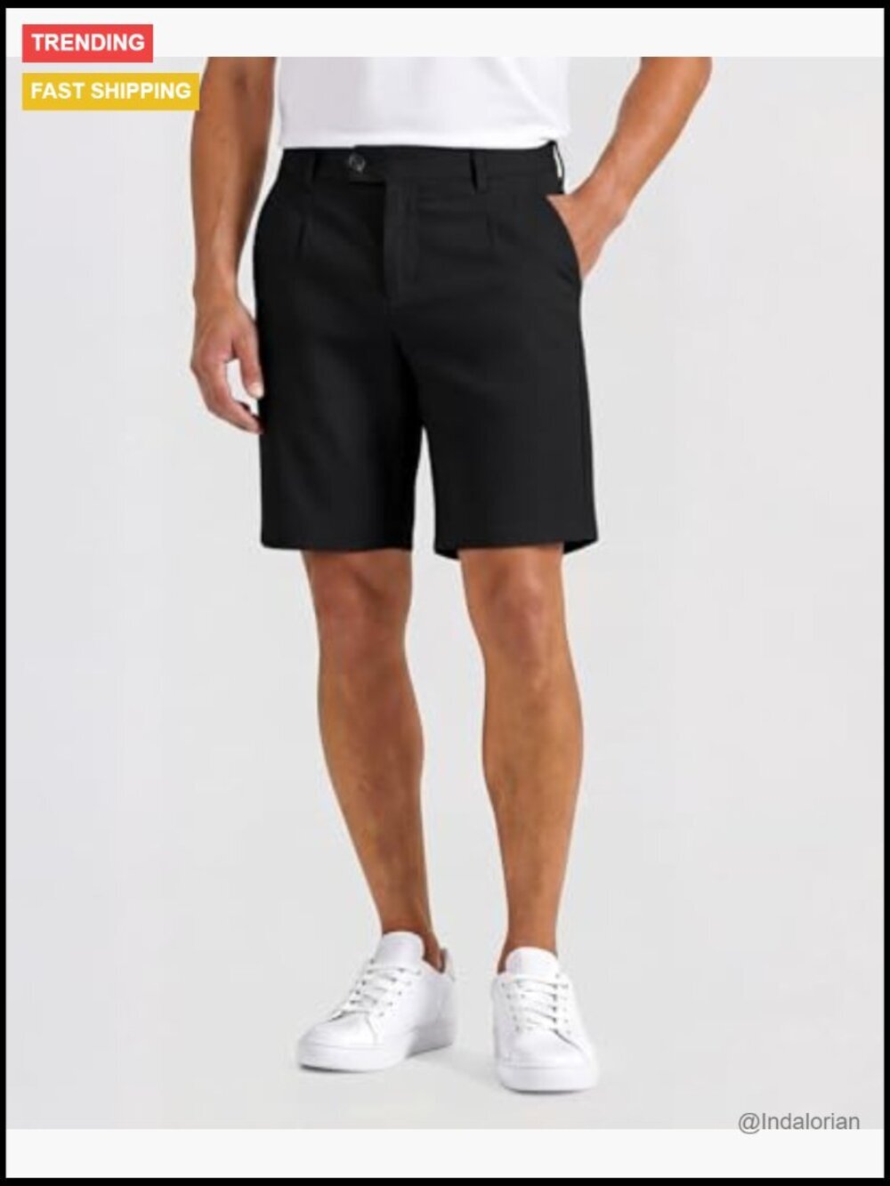 9" Stretch Lightweight Golf Shorts with Expandable Waist - Picture 2 of 7